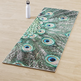 Tapis De Yoga Plumes de paon chatantes