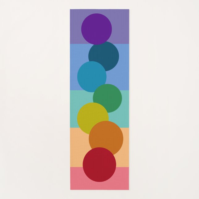 Tapis De Yoga Point arc-en-ciel éducatif Jouer Mat (Devant)