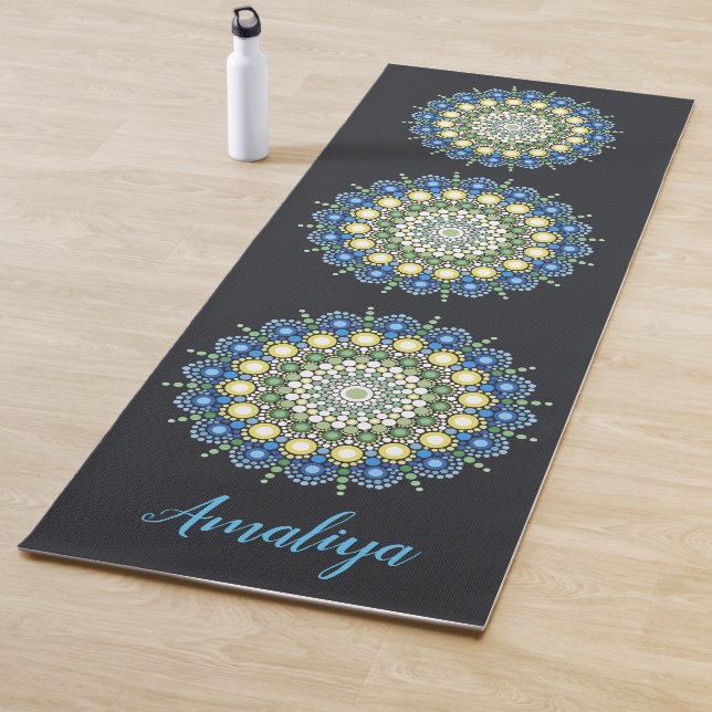 Tapis De Yoga Points art Design 23  (En situation)