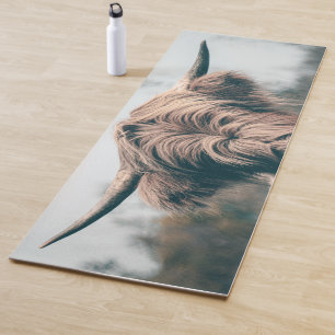 Tapis De Yoga Portrait de vache Highland