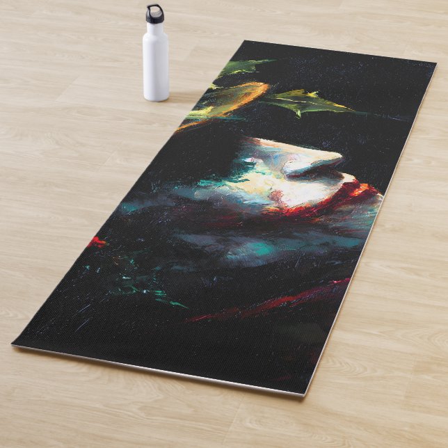 Tapis De Yoga Portrait Festif Joker de Noël (En situation)