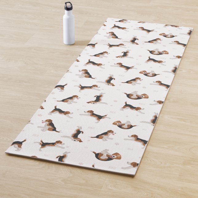 Tapis De Yoga pose de yoga Beagle (En situation)