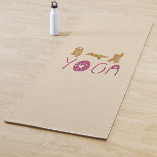 Tapis De Yoga Poses de Yoga de l'ours drôle