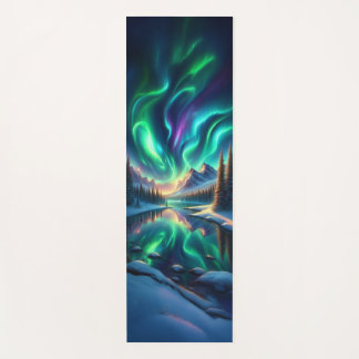 Tapis de yoga pour l'hiver de l'Aurore Boréale