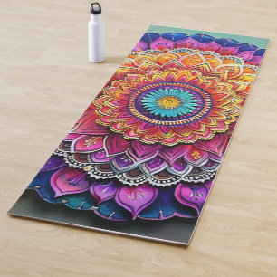 Tapis de Yoga Premium Mandala Fleur de Soleil Sacr