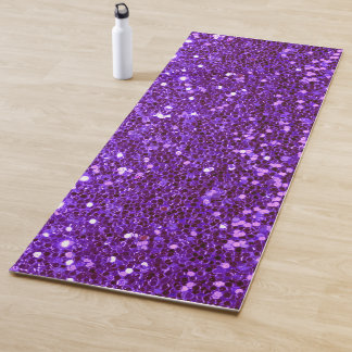 Tapis De Yoga Purple Glitter Bling Glam Modern