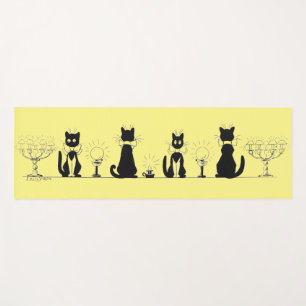 Tapis De Yoga Quatre Chats noirs, Louis Wain