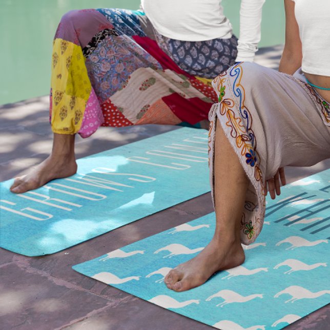 Tapis De Yoga Quotidien Llama Karma Aquarelle Motif Abstrait (Créateur téléchargé)