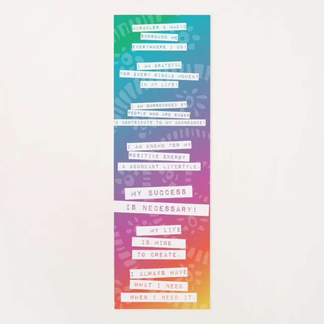 Tapis De Yoga Rainbow Chakras Minutieux Méditation Mantra Reiki (Devant)
