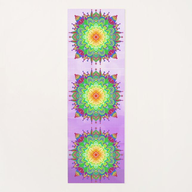 Tapis De Yoga Rainbow Mandala Yoga Mat (Devant)