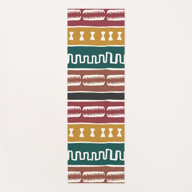 Tapis De Yoga Rastafarienne africaine en tissu boueux (Devant)