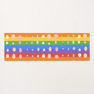 TAPIS DE YOGA RAYURES POINT ARC-EN-CIEL