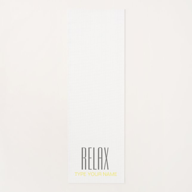 TAPIS DE YOGA RELAX PLAIN BLANC YOGA MAT (Devant)