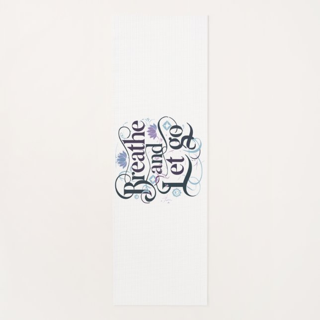 Tapis De Yoga Respirer et laisser aller : Personnalisé (Devant)