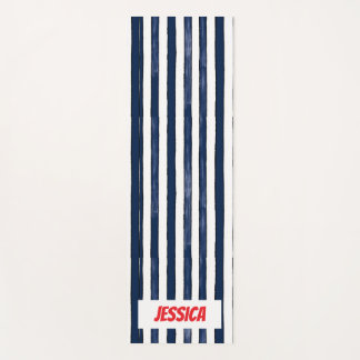 Tapis De Yoga Résumé Marine Stripes sans joint