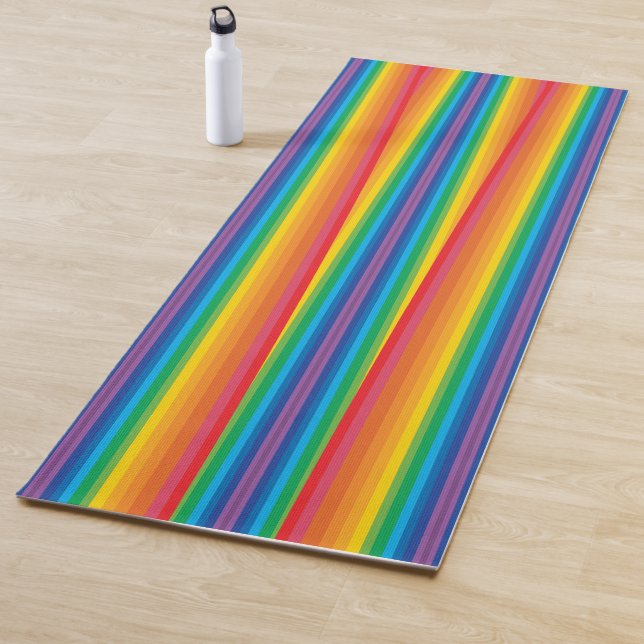 Tapis De Yoga Retro Rainbows Yoga Mat (En situation)