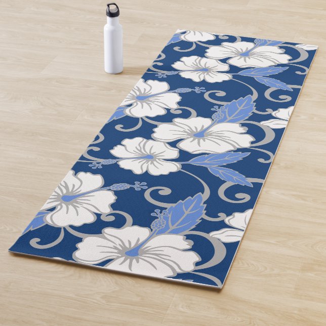 TAPIS DE YOGA RÊVE POLYNÉSIENNE (BLEU) (En situation)