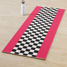 Tapis De Yoga Rose clair et damier