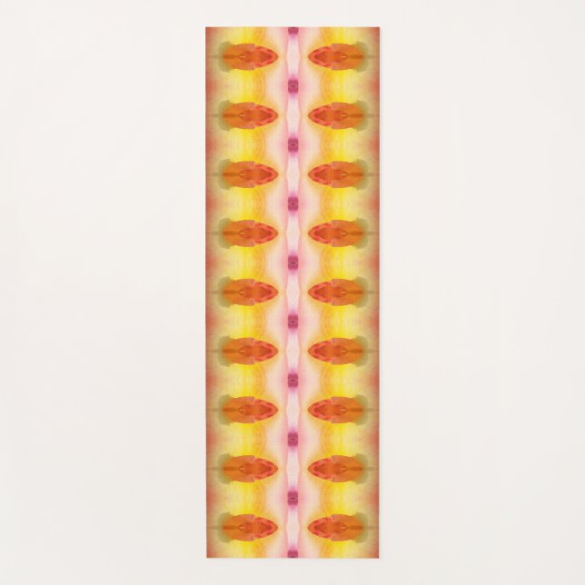 Tapis De Yoga Rose de la paix Ikat 5 (Devant)