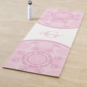 Tapis De Yoga Rose Dusky personnalisé Grand Millennial Mandala