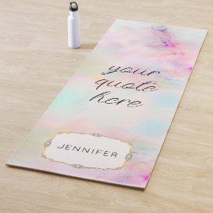 Tapis De Yoga Rose Girl Doux Pastel Gradient Encre d'alcool pers