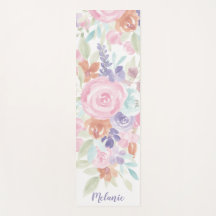 Rose lavande fleurie nom monogramme