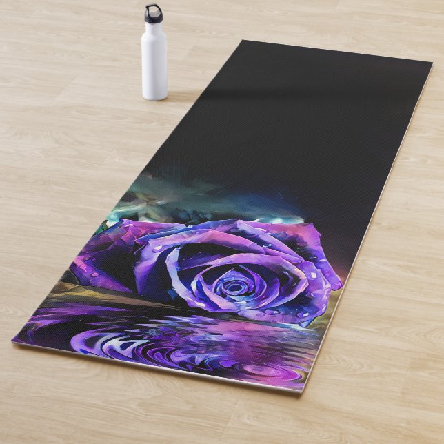 Tapis De Yoga Rose pourpre (En situation)