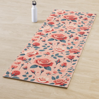Tapis De Yoga Rose Rhapsody Motif