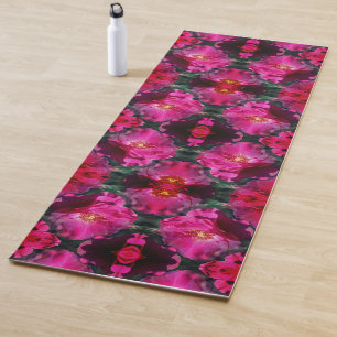 Tapis De Yoga Roses roses roses Florales Art Abstrait