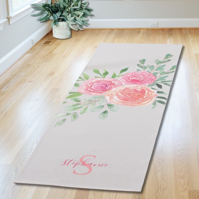 Tapis De Yoga Roses roses roses personnalisées Yoga Mat (Créateur téléchargé)