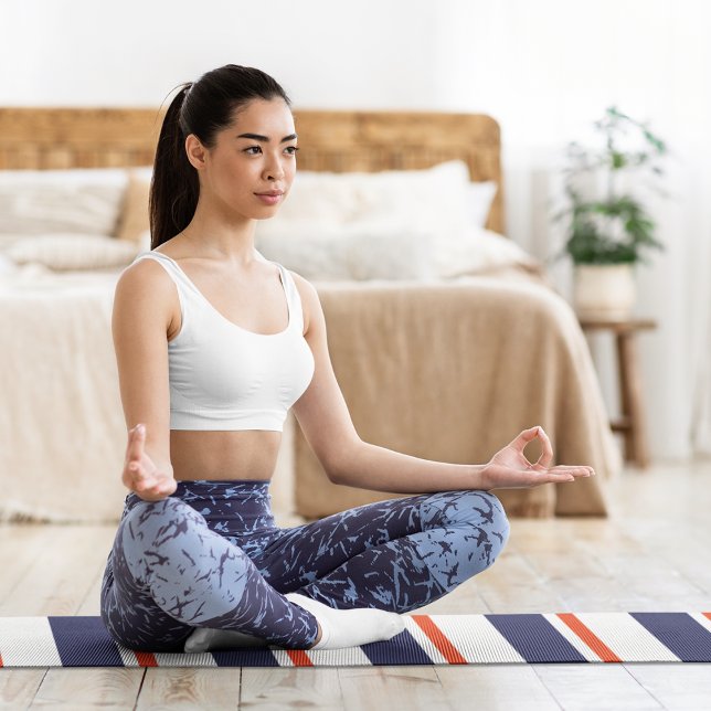 Tapis De Yoga Rouge Avec Bleu (Créateur téléchargé)