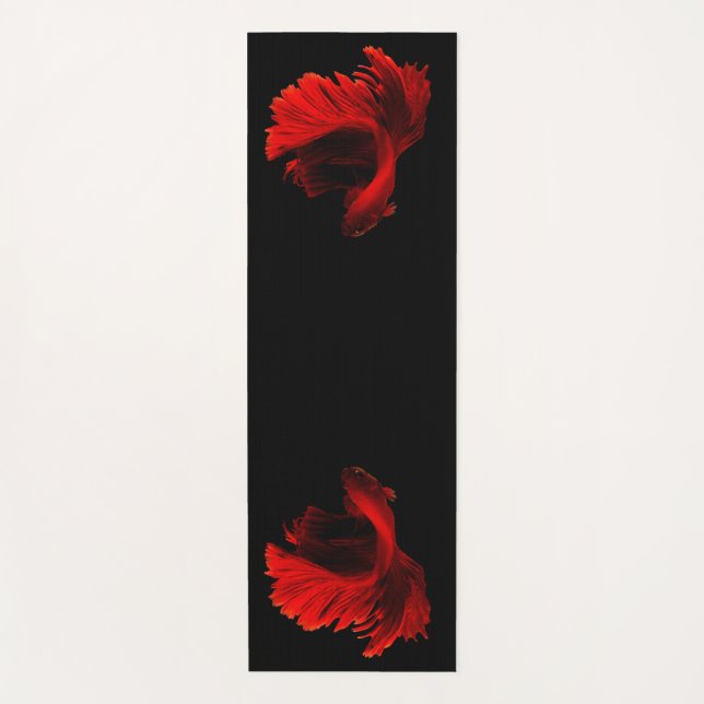 Tapis De Yoga Ruby Red Siamese Lutter contre le poisson (Devant)
