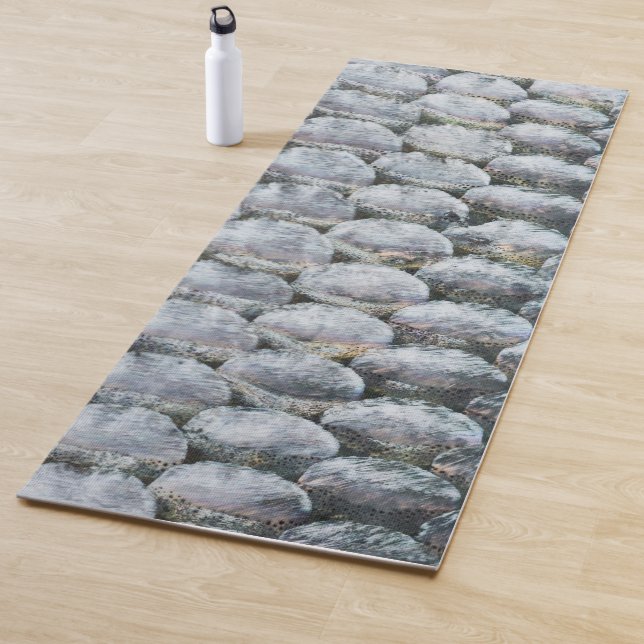 Tapis De Yoga Scales Saumons brillantes (En situation)