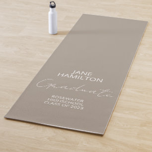 Tapis De Yoga Script personnalisé Graduate Exercice Cadeau Mat