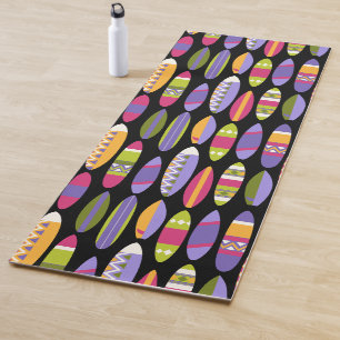 Tapis De Yoga Secret Beach Hawaiian Surfboards - Noir et Rose