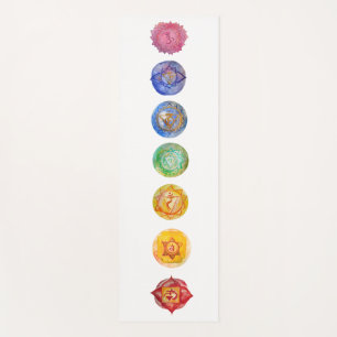 Tapis De Yoga Sept chakras aquarelle