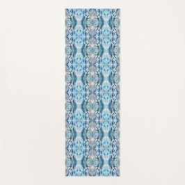 Tapis De Yoga Serene symmetric ice blue abstract pattern