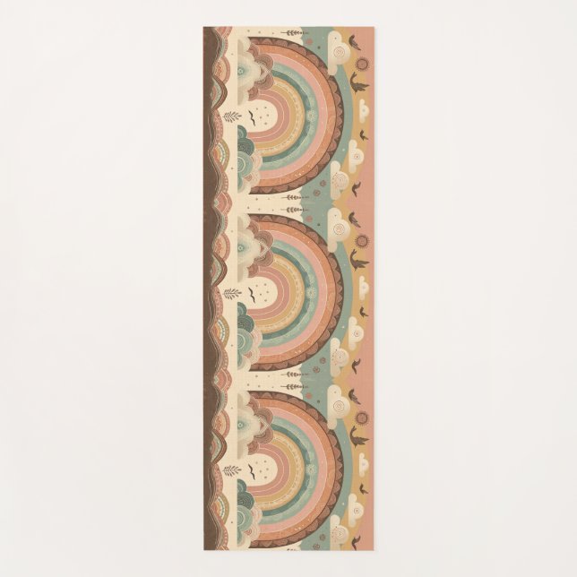 Tapis De Yoga Sérénité bohème Yoga Mat (Devant)