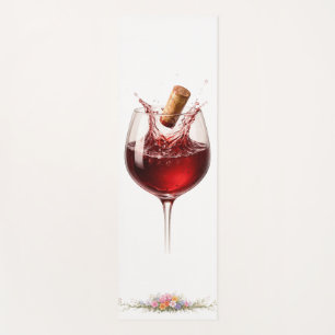 Tapis De Yoga Serviette de bain éclaboussée de verre à vin de lu