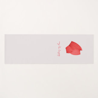 Tapis De Yoga Shape rouge avec affirmation yogamatte