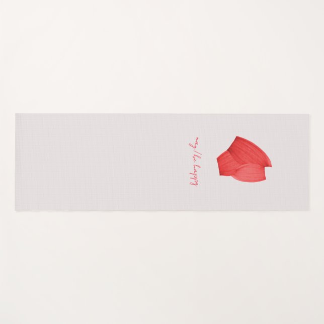 Tapis De Yoga Shape rouge avec affirmation yogamatte (Devant (Horizontal))