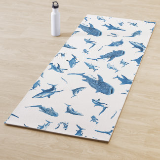 Tapis De Yoga Sharks & Manta Rays｜Ocean Art Design