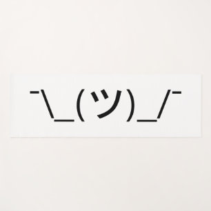 Tapis De Yoga Shrug Emoticon —\_(ツ)_/ Afficher le Kaomoji japona