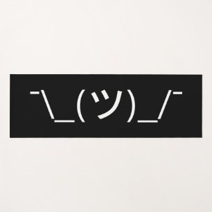 Tapis De Yoga Shrug Emoticon —\_(ツ)_/ Afficher le Kaomoji japona
