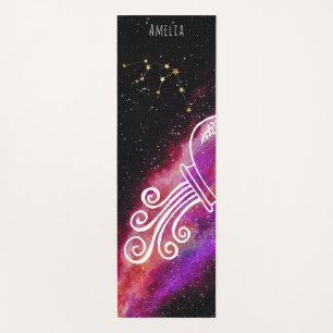 Tapis De Yoga Signe personnalisé Galaxie Verseau Constellation Z