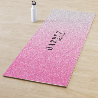 Tapis De Yoga SIGNE PERSONNEL DE parties scintillant Rose