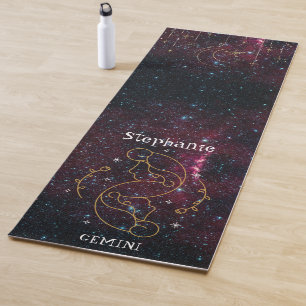 Tapis De Yoga SIGNE Zodiaque Étoile Gémeaux Monogramme Parties s
