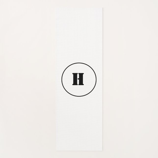 TAPIS DE YOGA SIMPLE MODERNE MODERNE MONOGRAM ÉLÉGANT CHIC STYLE (Devant)