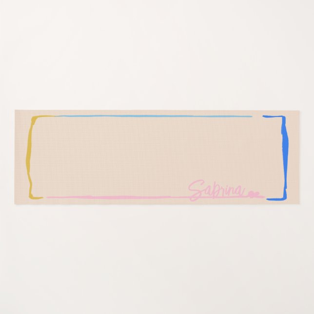 Tapis De Yoga Simple Painted  (Devant (Horizontal))