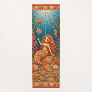 Tapis De Yoga Sirène Mosaïque Orange